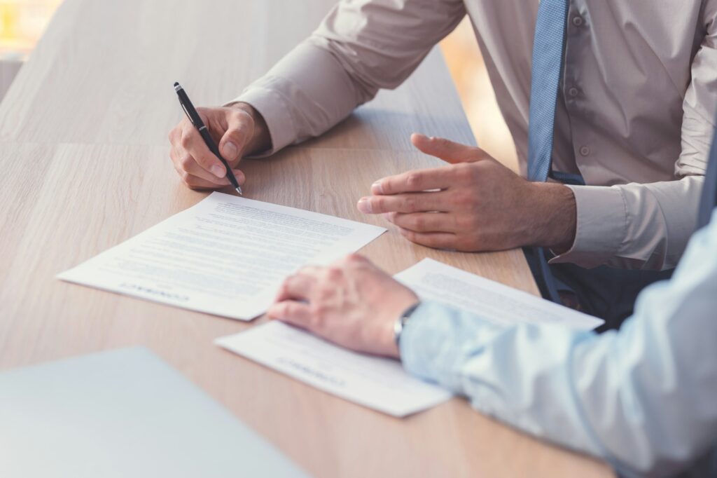 a person signing an agreement